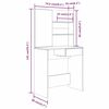 vidaXL Ensemble de coiffeuse Sonoma gris 74,5x40x141 cm