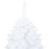vidaXL Arbre de No&euml;l artificiel pr&eacute;-&eacute;clair&eacute; et boules blanc 120 cm PVC