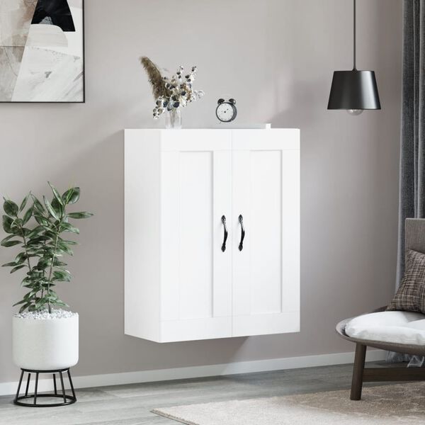 vidaXL Armoire murale blanc 69,5x34x90 cm bois d'ing&eacute;nierie