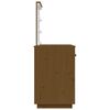vidaXL Coiffeuse avec LED Marron miel 95x50x133,5cm Bois de pin massif