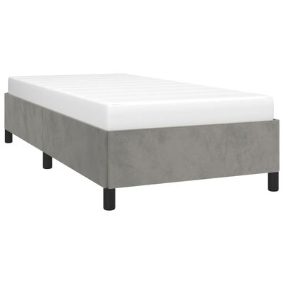 vidaXL Cadre de lit sans matelas gris clair 90x200 cm velours