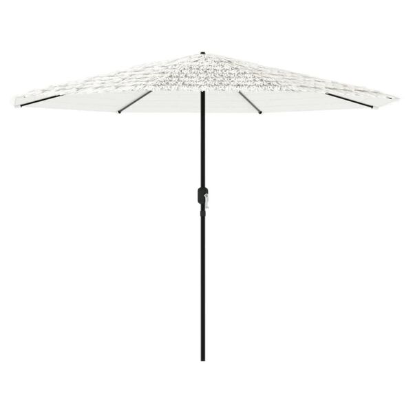 vidaXL Parasol de jardin avec m&acirc;t en acier blanc 388x388x248 cm