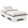 vidaXL Cadre de lit sans matelas empilable blanc 75x190 cm bois massif