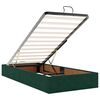 vidaXL Lit ottoman avec matelas et LED Vert fonc&eacute; 80x200cm velours