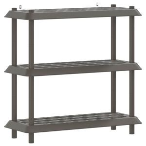 vidaXL Unit&eacute; de rangement 3 niveaux 100 x 40 x 96 cm PP Gris clair