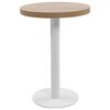 vidaXL Table de bistro Marron clair 60 cm MDF