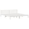 vidaXL Cadre de lit Blanc 208.6 x 157.6 x 69.4 cm Pin massif
