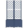 vidaXL Jardinière de jardin avec treillis Bleu Gris 80x40x136 cm PP
