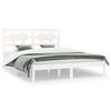 vidaXL Cadre de lit sans matelas blanc 140x200 cm bois de pin massif