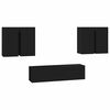 vidaXL Ensemble de meubles TV 6 pcs Noir Bois d'ing&eacute;nierie