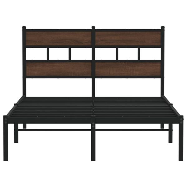 vidaXL Cadre de lit sans matelas avec tête de lit 120x190 cm