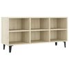 vidaXL Meuble TV avec pieds en m&eacute;tal Ch&ecirc;ne sonoma 103,5x30x50 cm