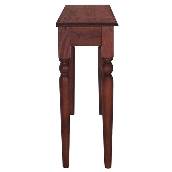 vidaXL Table console Marron classique 110x30x75cm Bois d'acajou massif