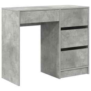 vidaXL Bureau Gris b&eacute;ton Bois d'ing&eacute;nierie 90 x 37,5 x 75 cm