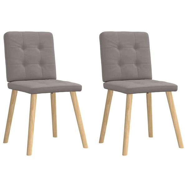 vidaXL Chaises à manger lot de 2 taupe tissu