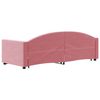 vidaXL Lit de jour avec gigogne sans matelas rose 80x200 cm