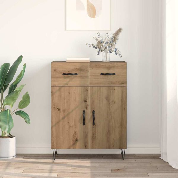 vidaXL Buffet Chêne artisanal 69,5 x 34 x 90 cm Bois d'ingénierie