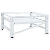 vidaXL Socle pour machine &agrave; laver avec &eacute;tag&egrave;re coulissante Blanc