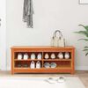 vidaXL Banc de rangement Brun cire 110 x 38 x 45,5 cm Pin massif