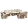 vidaXL Ensemble de canap&eacute; de jardin 8 pcs Beige et blanc cr&egrave;me