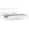 vidaXL Cadre de lit sans matelas blanc bois massif de pin