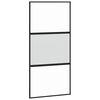 vidaXL Porte coulissante noir 102,5x205 cm verre tremp&eacute; aluminium