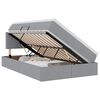 vidaXL Lit de rangement LED avec matelas Gris clair 120 x 190 cm Tissu