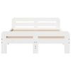 vidaXL Cadre de lit sans matelas blanc 200x200 cm bois massif de pin