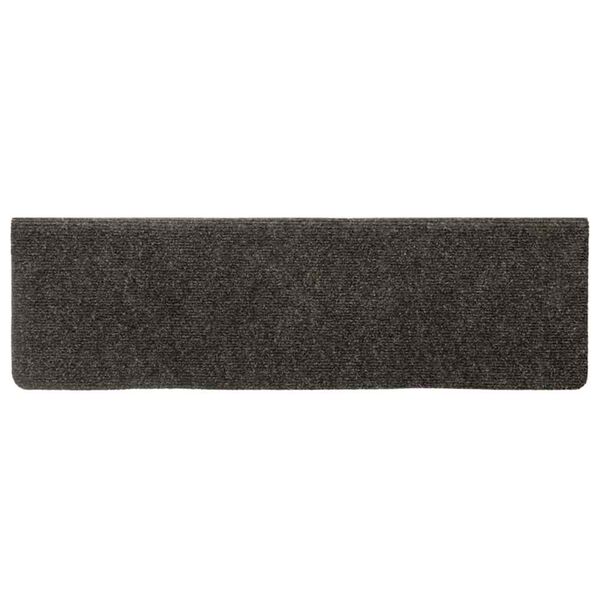 vidaXL Tapis d'escalier autocollants 30 pi&egrave;ces 65 x 21 x 4 cm Anthracite Bord rectangulaire