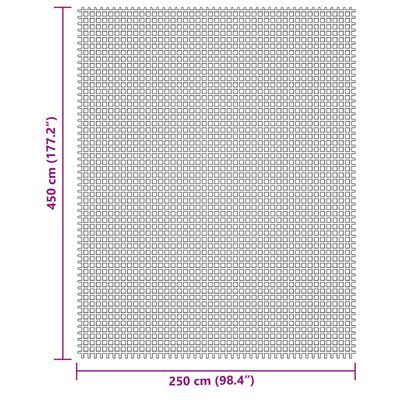 vidaXL Tapis de sol de camping gris clair 4,5x2,5 m