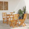 vidaXL Ensemble bistro de jardin 5 pcs Marron Bois d'acacia massif