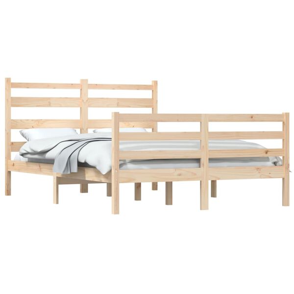 vidaXL Cadre de lit sans matelas bois massif de pin 160x200 cm