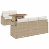 vidaXL Ensemble de canap&eacute; de jardin 6 pc Beige 100 x 55 x 73 cm