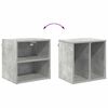 vidaXL Armoire suspendue avec stockage Gris b&eacute;ton 40 x 29,5 x 40 cm