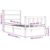 vidaXL Cadre de lit sans matelas 100x200 cm bois massif de pin