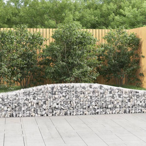 vidaXL Paniers à gabions arqués 6 pcs 400x30x40/60 cm Fer galvanisé