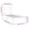 vidaXL Cadre de lit sans matelas blanc 100x200 cm bois massif