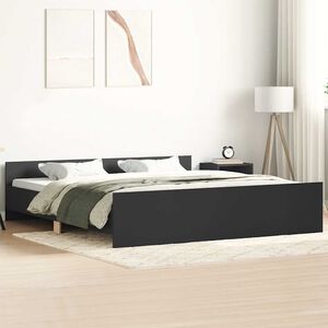vidaXL Cadre de lit sans matelas noir 200x200 cm