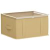 vidaXL Bo&icirc;te de rangement avec fen&ecirc;tre transparente Cr&egrave;me