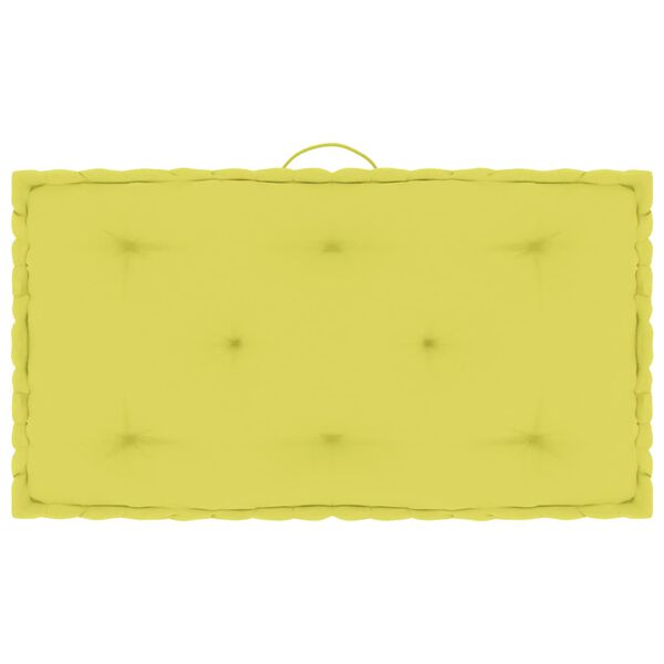 vidaXL Coussin de plancher de palette Vert pomme 73x40x7 cm Coton