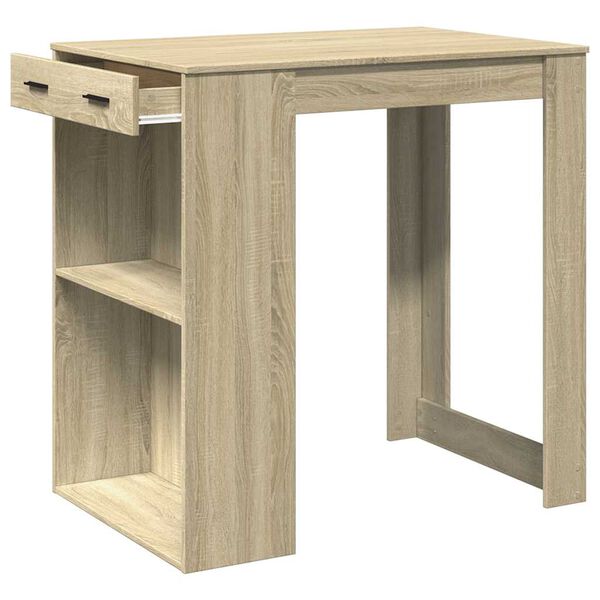 vidaXL Table de bar chêne sonoma 102x70x103,5 cm bois d'ingénierie