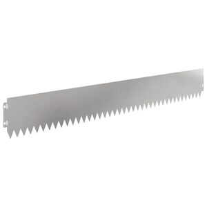 vidaXL Bordure de Pelouse 10 pcs 103 x 15 cm Acier Argent&eacute;