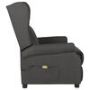 vidaXL Fauteuil de massage Gris fonc&eacute; Tissu