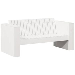 vidaXL Canap&eacute; de jardin Blanc 134 x 60 x 62 cm Bois de pin massif