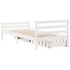 vidaXL Cadre de lit sans matelas blanc 100x200 cm bois de pin massif