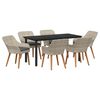 vidaXL Ensemble de salle &agrave; manger pour jardin 7 pcs Gris clair