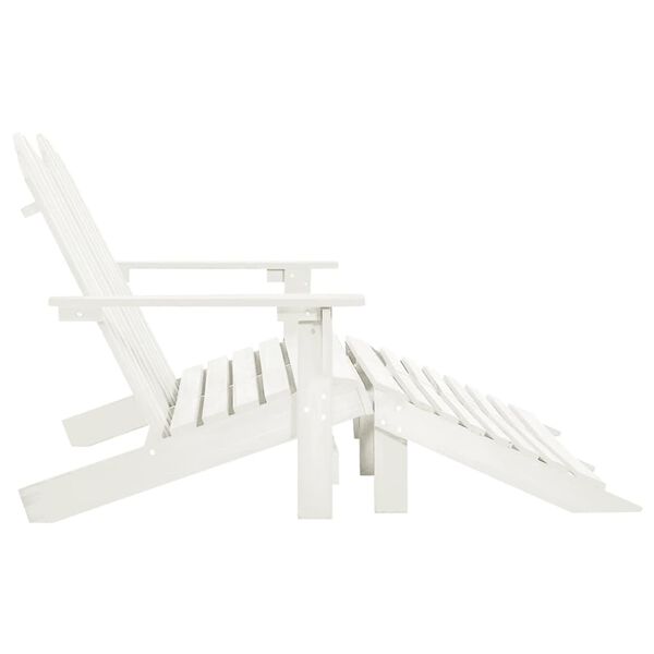 vidaXL Chaise de jardin Adirondack 2 places et repose-pied sapin blanc