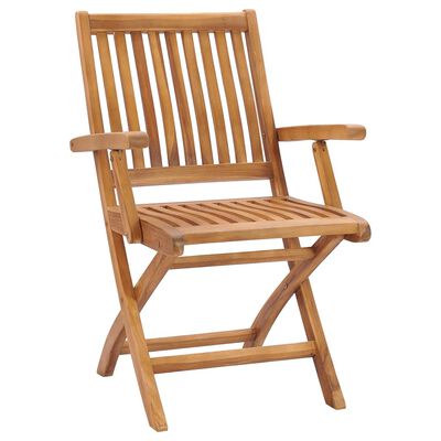 vidaXL Chaises pliables de jardin lot de 6 Bois de teck solide