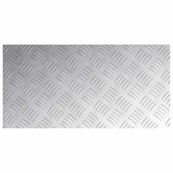 vidaXL Plaques à damier 4 pcs Argent 60 x 30 cm Aluminium
