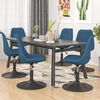 vidaXL Chaises pivotantes &agrave; manger lot de 6 Bleu Velours